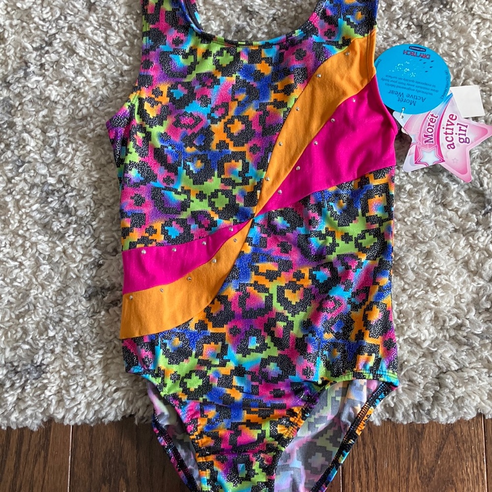 Girls dance leotard- multicolor- size 8/10 - NWT